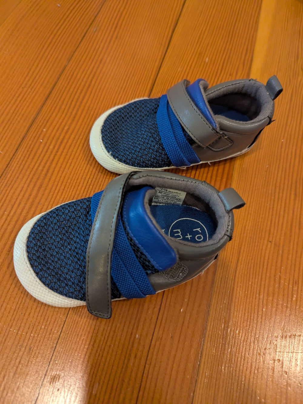 Ro + Me by Robeez Athletic Jake Baby Shoes 12-18M Blue Gray